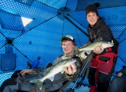 60# ICE FISHING BLEEDING QUICK STRIKE / SMELT RIG 3-Pack TIP UP LEADER Pike